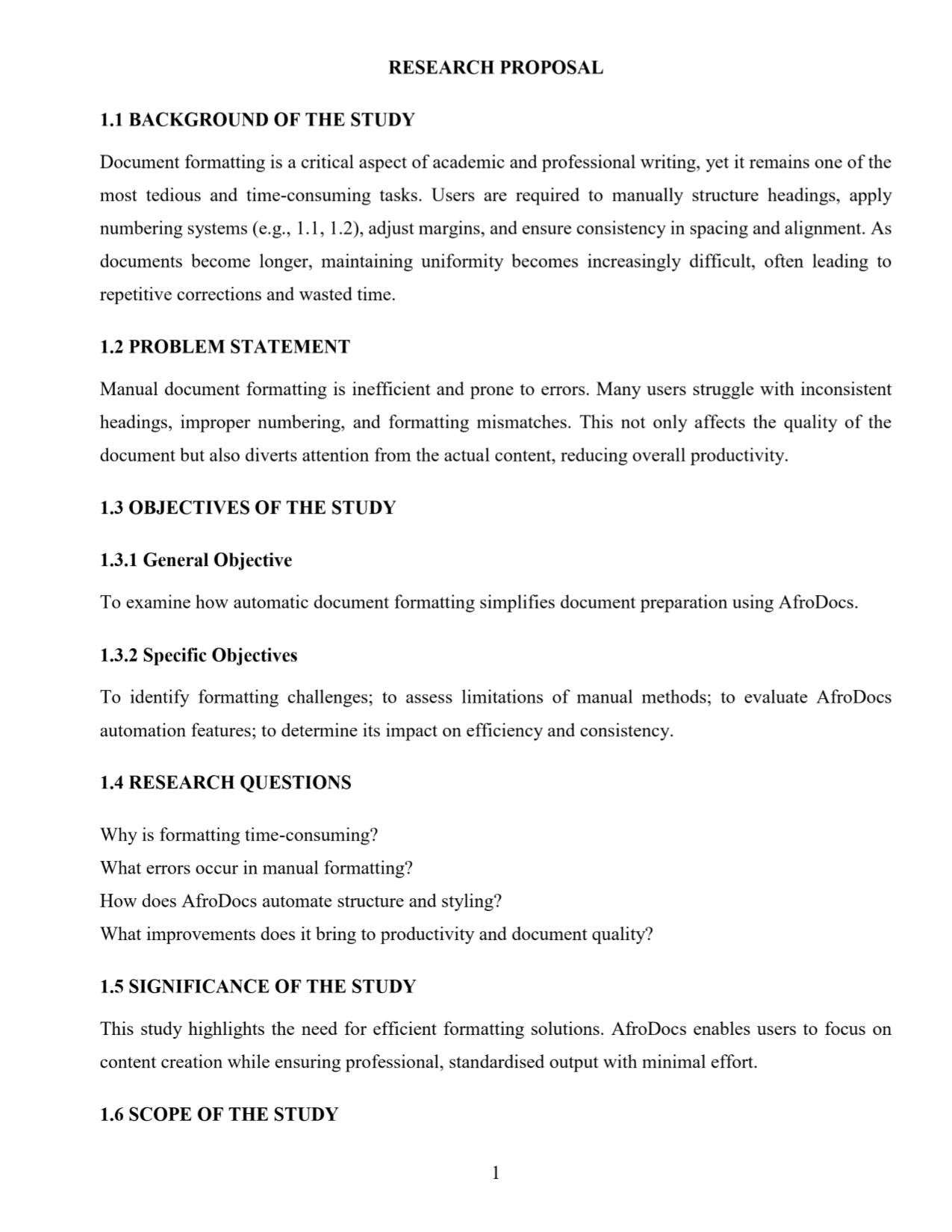 Formatted by AfroDocs